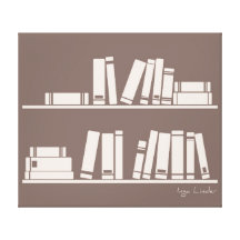 Books on the shelf for reading lover or wise guy gallery wrapped canvas