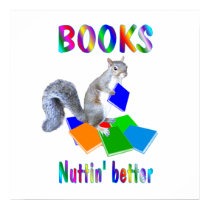 Books Squirrel posters