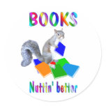 Books Squirrel Sticker