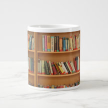 Bookshelf background extra large mugs