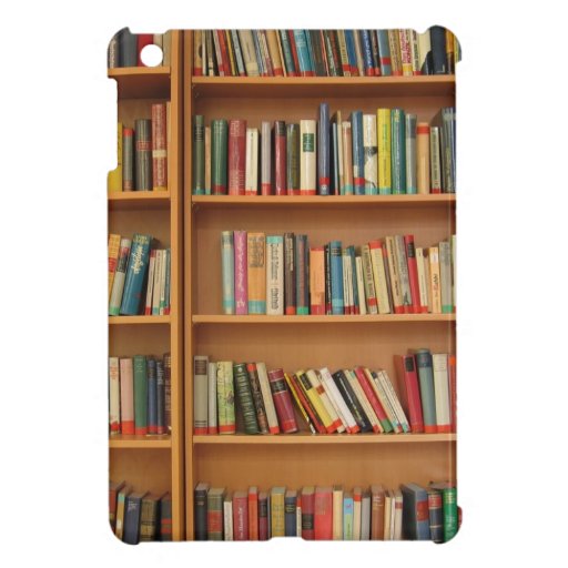 Bookshelf background iPad mini cover Zazzle