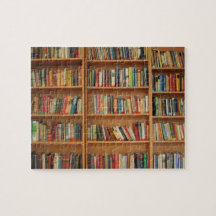 Bookshelf background jigsaw puzzle
