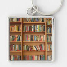 Bookshelf background key chain