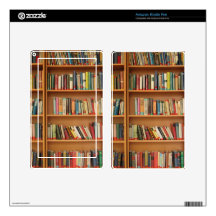 Bookshelf background kindle fire skin