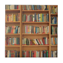 Bookshelf background tile