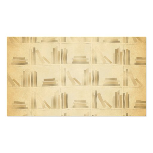 Bookshelf Pattern. Vintage Style Look Background. Business Card Template (back side)