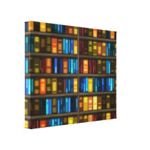 Bookshelves 1 Wrapped Canvas Canvas Print
