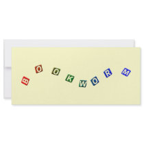 Bookworm Bookmark Rack Card