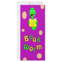 Bookworm Bookmark Rack Card Design