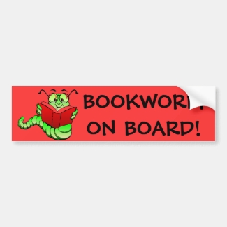 Bookworm Bumper Sticker