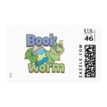 Bookworm Custom Postage Stamp