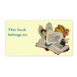 Bookworm Fairy Custom Shipping Label