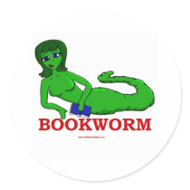 Bookworm Girl stickers