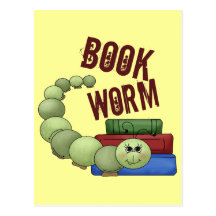 Bookworm Post Cards