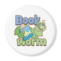 Bookworm Round Magnet magnets