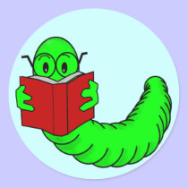 Bookworm Sticker