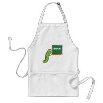 Bookworm with Customizable Chalkboard, <TEXT> aprons