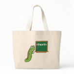 Bookworm with Customizable Chalkboard, <TEXT> bags
