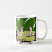 Bookworm: Worm Cartoon Coffee Mug