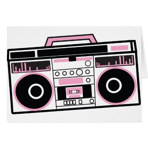 boom box card Zazzle