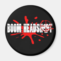 Boom   Headshot Fridge Magnet