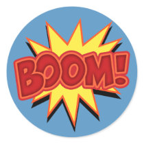 Boom! Round Stickers