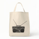 Boombox Ghetto Blaster Jambox Radio Cassette Tote Bags