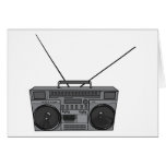 Boombox Ghetto Blaster Jambox Radio Cassette Greeting Cards