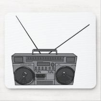 Boombox Ghetto Blaster Jambox Radio Cassette Mousepad