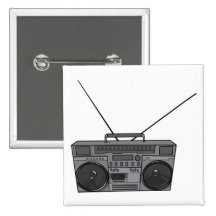 Boombox Ghetto Blaster Jambox Radio Cassette Pin