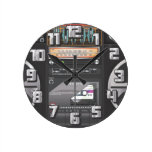 Boombox Ghetto Blaster Round Clocks