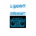 boombox, i LOV3 MUSiC t-shirts