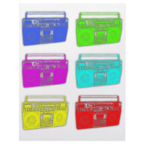 BOOMBOX multi color raver letterhead by clubelectrogear BOOMBOX multi color raver letterhead