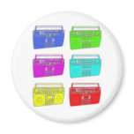 BOOMBOX multi color raver Refrigerator Magnet