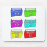BOOMBOX multi color raver Mouse Pad