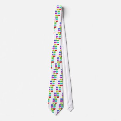 BOOMBOX multi color raver Neck Tie by clubelectrogear