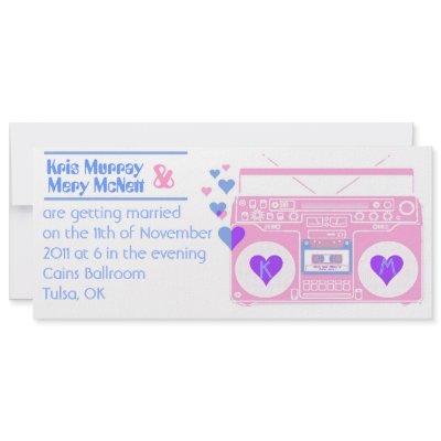 Boombox Retro Custom Invite by meryartist