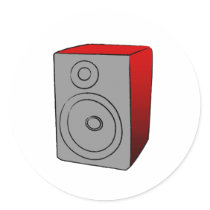 BOOMBOX ROUND STICKER