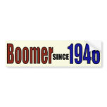 BOOMER 1946 BUMPER STICKERS