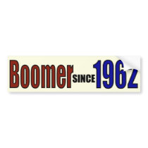 BOOMER 1962 BUMPER STICKER