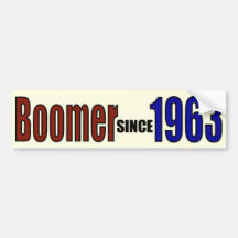 BOOMER 1963 BUMPER STICKERS