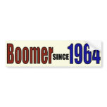 BOOMER 1964 BUMPER STICKER