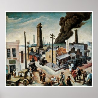 Boomtown by Thomas Hart Benton 1928 Posters
