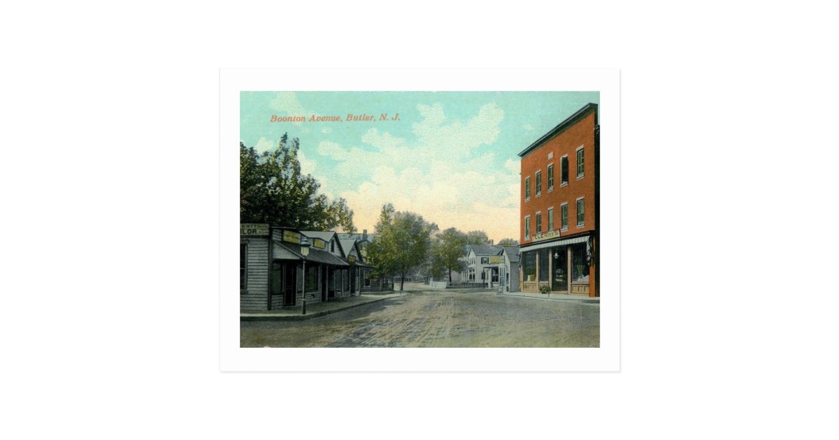 Boonton Avenue, Butler, New Jersey Vintage Postcard Zazzle