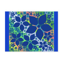 Boop Blues! Fab Floral ✿ template, Post Card
