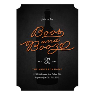 Boos and Booze 5x7 Paper Invitation Card