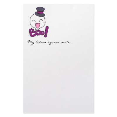 Boo's letter paper stationery by mylovelydeath