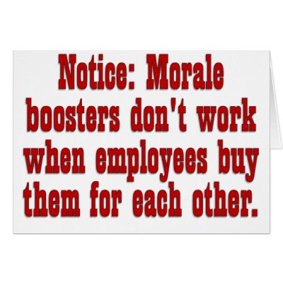 Boosting Employee Morale Greeting Card by egogenius