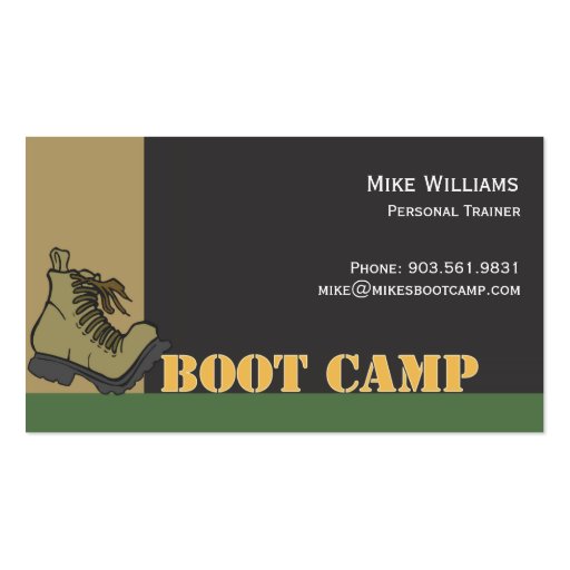 Boot Camp - black Business Cards