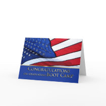 Boot Camp Graduation Congratulations- American Fla Greeting Card
